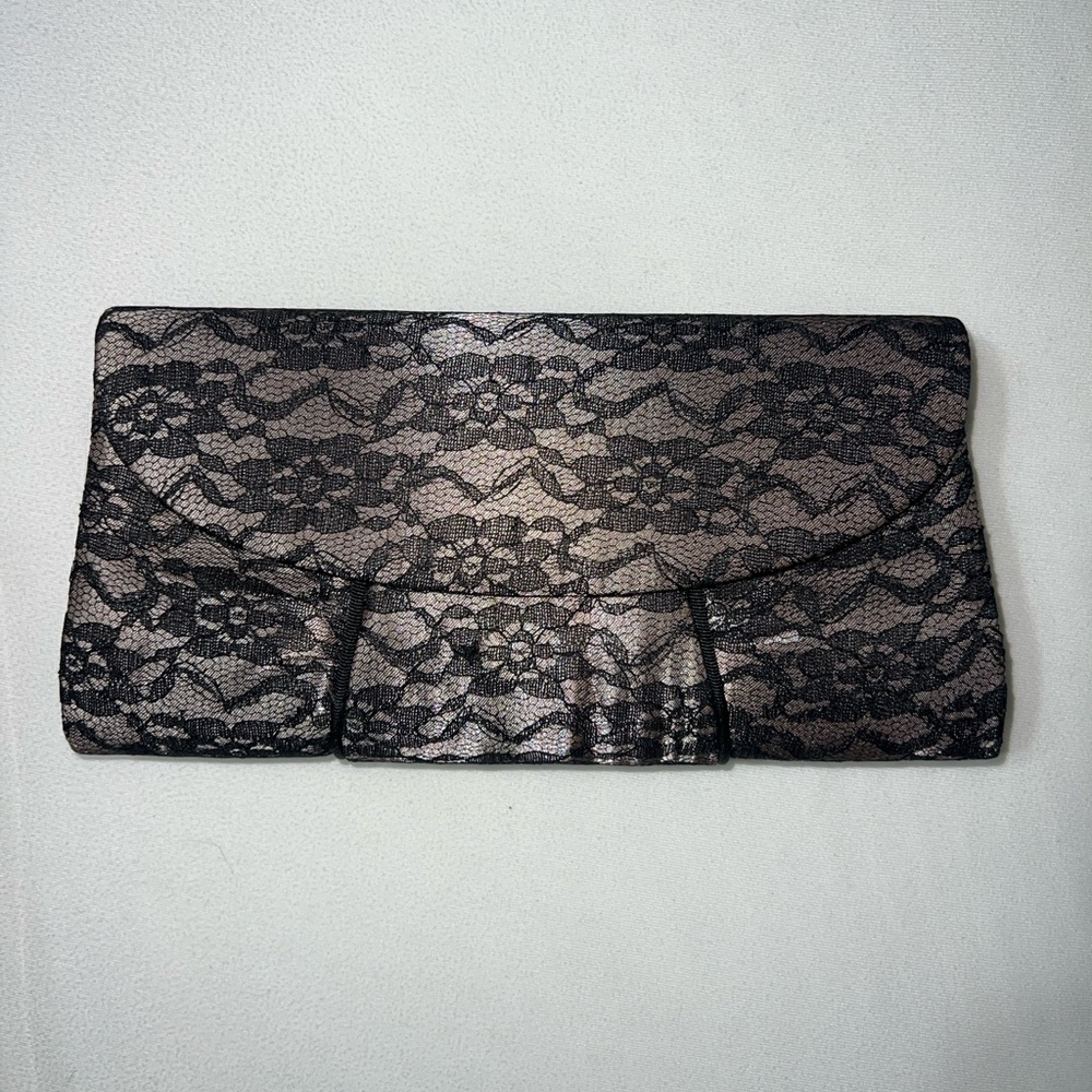 New Elegant Black Lace Clutch